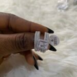 QUALITY ZIRCONIA STEEL WEDDING RING NEW SET SILVER - Image 4