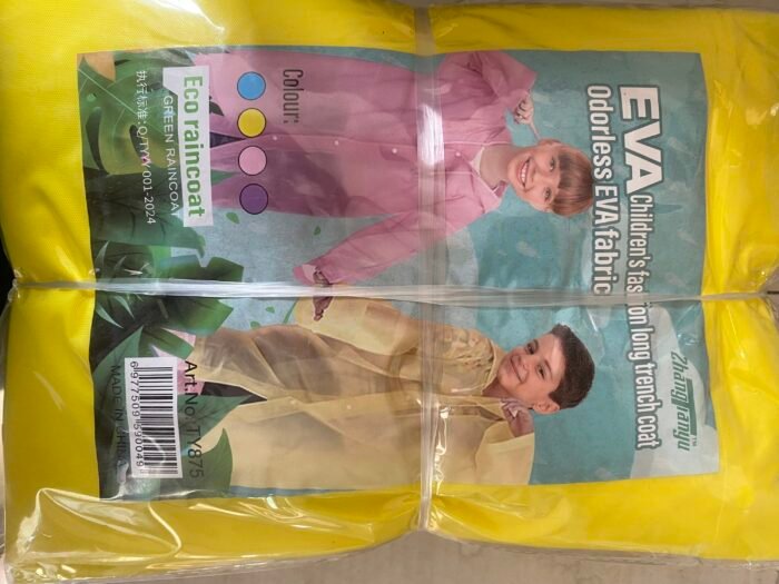 KIDS EVA HEAVY GUAGE WATERPROOF VINYL RAINCOAT - Image 4