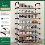 (ON SALES) 7 STEP BIG IRON PIPE STRONG SHOE RACK(COMES IN A CARTON).                                                            BIG/MEDIUM SIZE ROD ROD