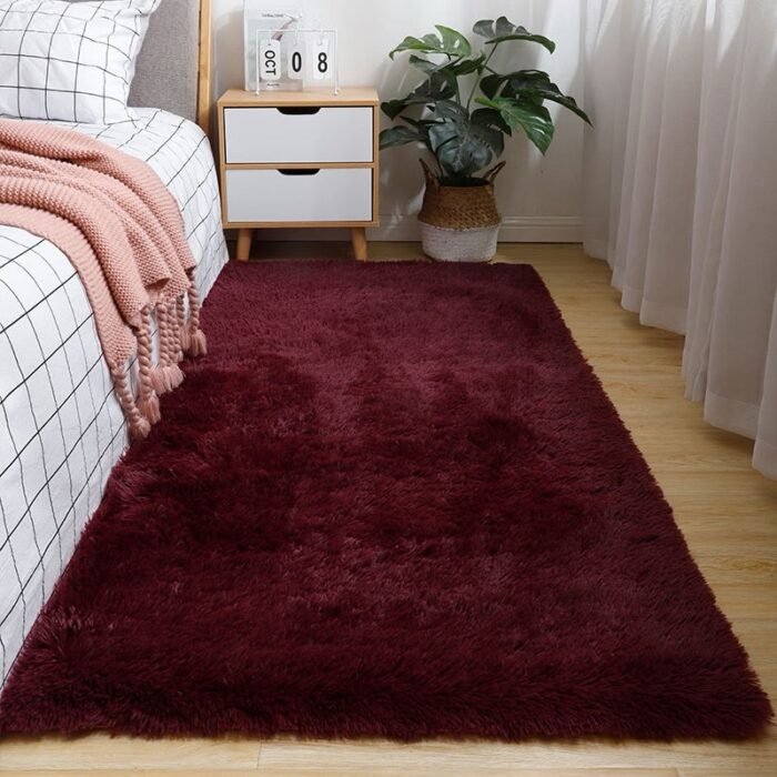 120*160CM QUALITY DECOR  PLAIN PLUSH FLUFFY ROUND RABBIT FUR RUG FOR LIVING ROOM AESTHETICS - Image 4