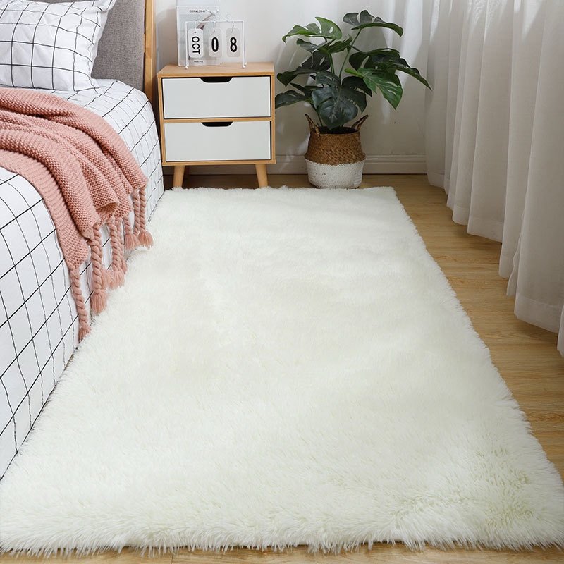 img_9017-5 160*200CM QUALITY DECOR PLAIN PLUSH FLUFFY ROUND RABBIT FUR RUG FOR LIVING ROOM AESTHETICS - Image 1