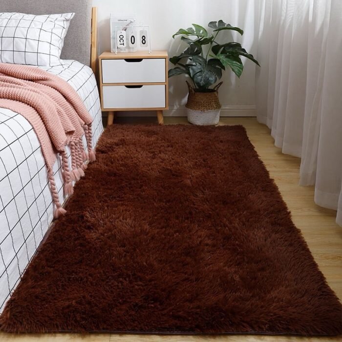 120*160CM QUALITY DECOR  PLAIN PLUSH FLUFFY ROUND RABBIT FUR RUG FOR LIVING ROOM AESTHETICS - Image 7