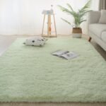 160*200CM QUALITY DECOR  PLAIN PLUSH FLUFFY ROUND RABBIT FUR RUG FOR LIVING ROOM AESTHETICS - Image 2
