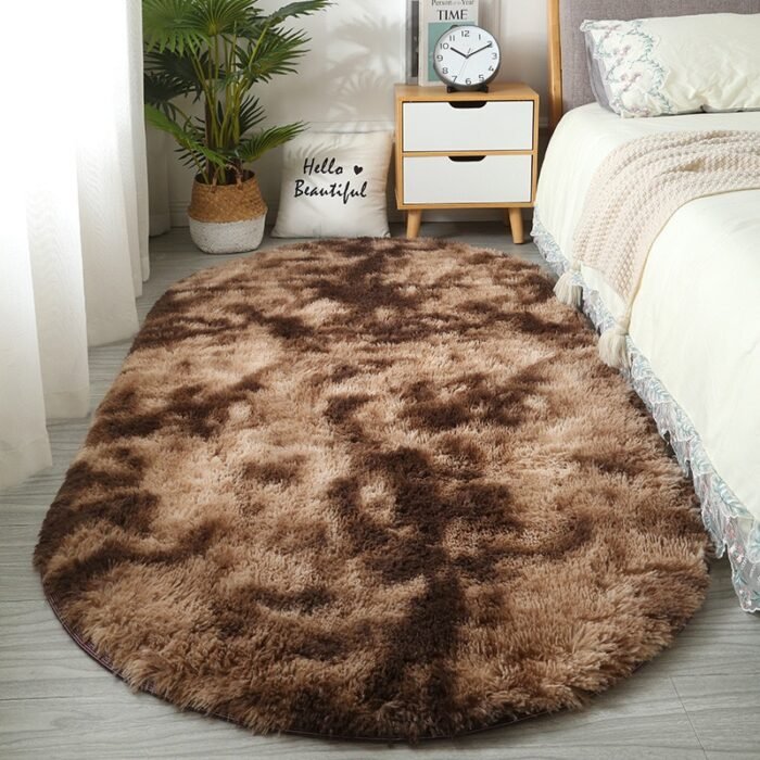80*160CM QUALITY DECOR  PLUSH FLUFFY ROUND RABBIT FUR RUG FOR LIVING ROOM AESTHETICS - Image 3