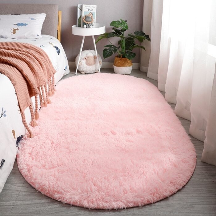 100*200CM QUALITY DECOR  PLUSH FLUFFY ROUND RABBIT FUR RUG FOR LIVING ROOM AESTHETICS - Image 4