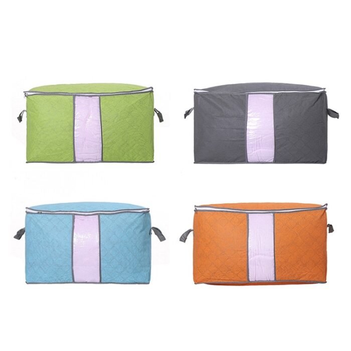 Thickened Fabric Storage Bag with Clear Window Large Capacity Clothes Quilt Organizer for Moving Home Moisture-Proof Packing Bag - Image 5
