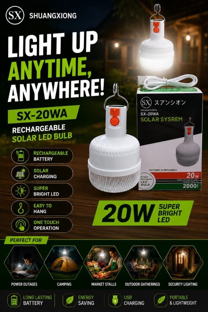 20WATT RECHARGEABLE BULB - Image 2