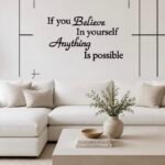IF YOU BELIEVE IN YOURSELF ANYTHING IS POSSIBLE 3D ACRYLIC WALL DECOR STICKER(for living room,office space,bedroom,kitchen)