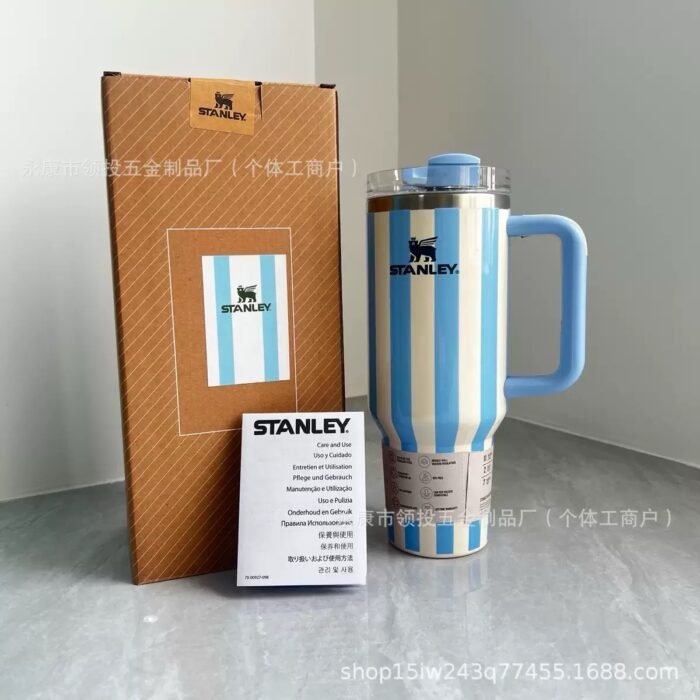 1.2LTR QUALITY ORIGINAL STRIPE STANLEY H20 QUENCHER CUP WITH STRAW DESIGN 3 - Image 7