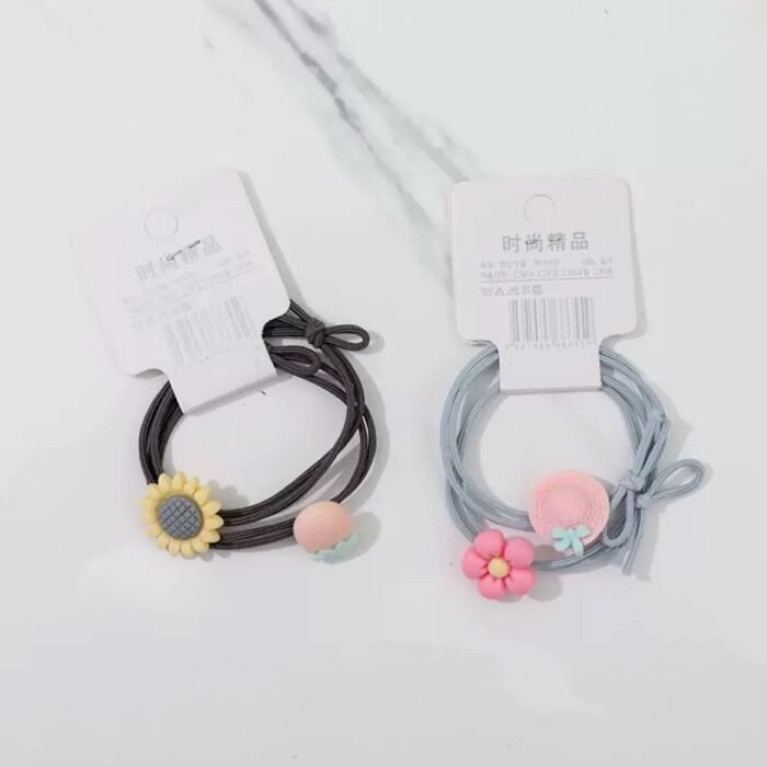 2-Piece Set High Elasticity Fruit And Turnip Alloy Hair Ties Sweet And Cute Hair Bands for Girls Fashionable Hair Accessories - Image 3