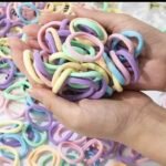 10pc seamless rubber band head rope high elastic hair rope hair band - Image 2