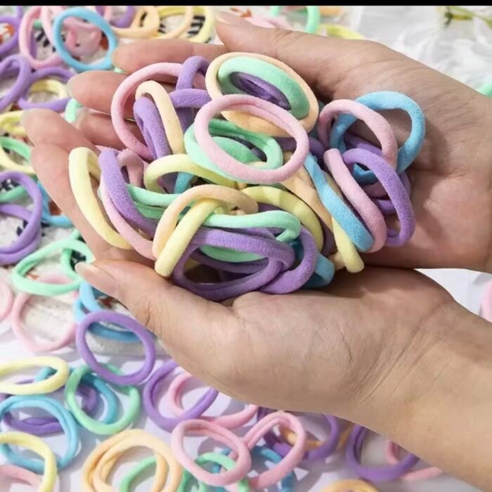 10pc seamless rubber band head rope high elastic hair rope hair band - Image 2