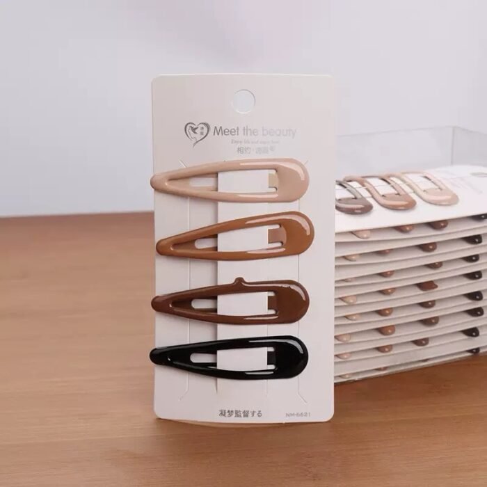 5pc cute sweet girl heart small fresh color hairpin simple personality bangs clip edge clip hairpin BB clip - Image 2