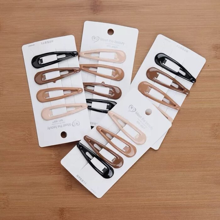 5pc cute sweet girl heart small fresh color hairpin simple personality bangs clip edge clip hairpin BB clip - Image 3