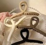 Simple Fashion Shark Clamp or Claw Hair Clip Popular Internet Ribbon Additional Simple Hair Clip for Thick Hair at the Back of the Head - Image 2