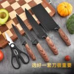 HIGH QUALITY WOODEN HANDLE KITCHEN KNIFE SET & PEELER(The knifes are very very very Sharp) - Image 3