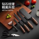 HIGH QUALITY WOODEN HANDLE KITCHEN KNIFE SET & PEELER(The knifes are very very very Sharp) - Image 5
