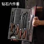 HIGH QUALITY WOODEN HANDLE KITCHEN KNIFE SET & PEELER(The knifes are very very very Sharp) - Image 2