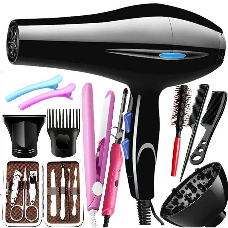 img_2684 12IN1 Professional 4000W Hair Dryer Barber Salon Styling Tools Hot Cold Air Blow Dryer Houshold Quick Dry Electric Hairdryer Dryer - Image 1