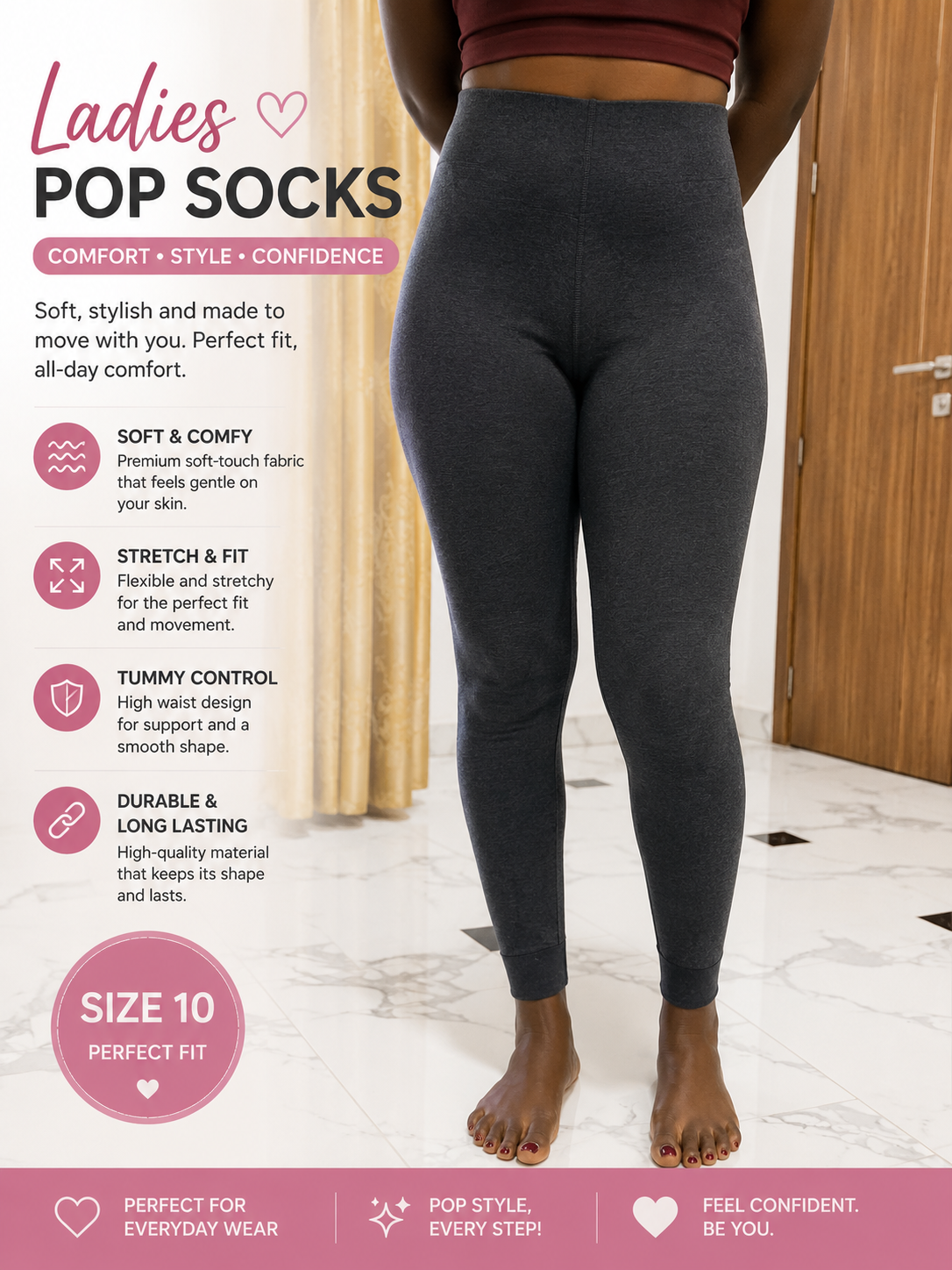 04b3b827-27a1-416e-b458-4ee4b6eb6454 ADULT LEGGINS SIZE 10-12 - Image 1