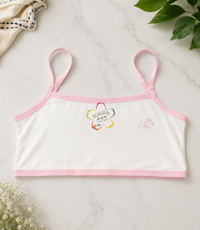 6PC COMBO DESIGN KIDDIES CUTE BRALETTE SINGLET AGE 6-8•••Random design selection - Image 10