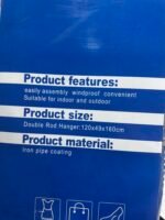 68KG QUALITY THICK DOUBLE IRON POLE/DOUBLE STEP CLOTHE RACK WITH 3 STEP SHELF AND TYRE(EXACT WEIGHT) BIGGEST SIZE 120*49*160CM - Image 3