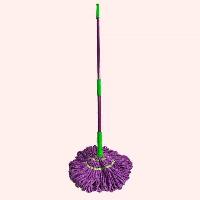 190GRAM SELF SQUEEZING OR TWISTING SPIN ROTATING COTTON PAD MOP(PURPLE AND GREEN COLOR) - Image 7