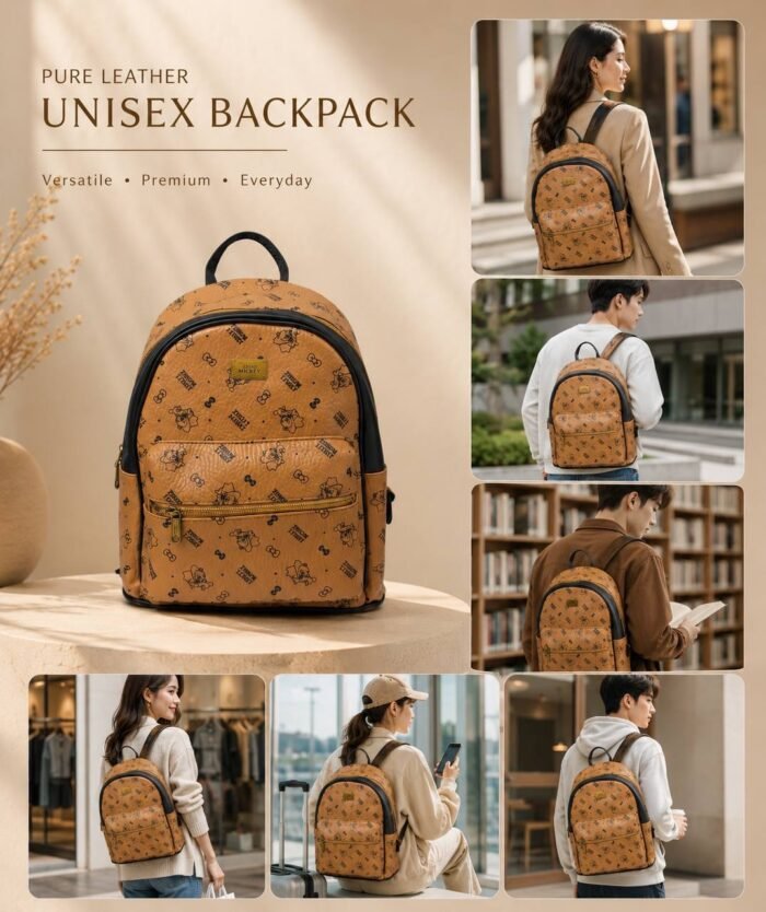 QUALITY PURE LEATHER FANCY BACKPACK BAG 002 - Image 3