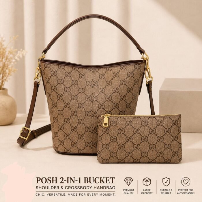 CUTE 2IN1 SHOULDER AND CROSS BODY BUCKET BAG 005 - Image 5