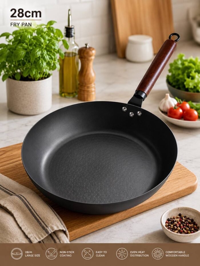 QUALITY DEEP WOK FRYPAN WITH BIG HOLE PATTERN - Image 2