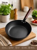 QUALITY DEEP WOK FRYPAN WITH BIG HOLE PATTERN - Image 3