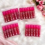 6PC TRANSPARENT WHITE LIP OIL GLOSS WITH GLITTERS(it’s not pink color but transparent white with shimmer)