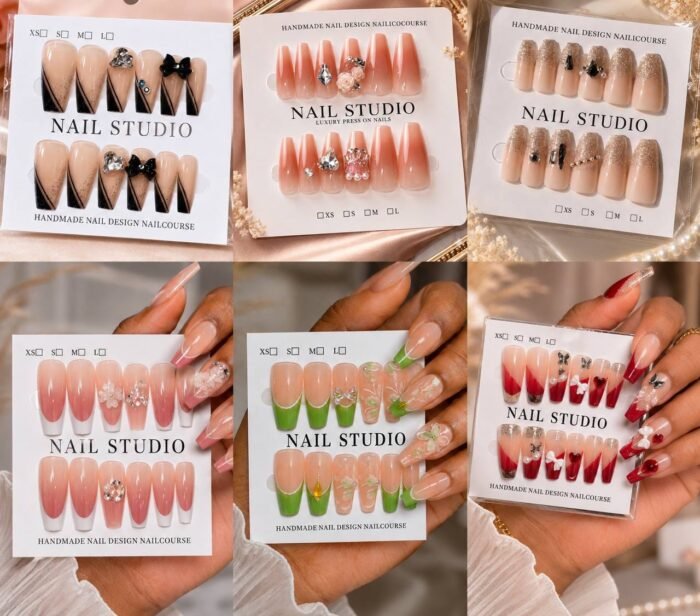 3PC COMBO BEAUTIFUL CLASSY PRESS ON NAIL(We have over 50 all beautiful designs,we will pick randomly) - Image 2