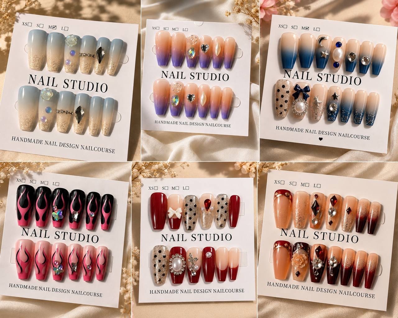 img_6609 3PC COMBO BEAUTIFUL CLASSY PRESS ON NAIL(We have over 50 all beautiful designs,we will pick randomly) - Image 1