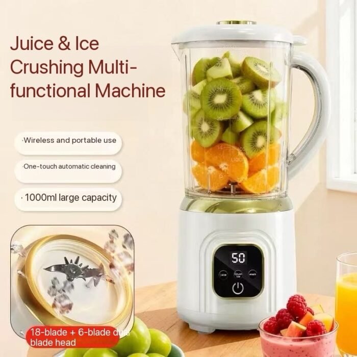 1000ML 2 SEPARATE BLADE RECHARGEABLE JUICER WITH TIMER(Ice crusher,Juicer,Garlic,Wash)HP-198 - Image 3